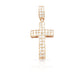2.0 14K Two Row Diamond Cross With 1.34 Carats Of Diamonds
