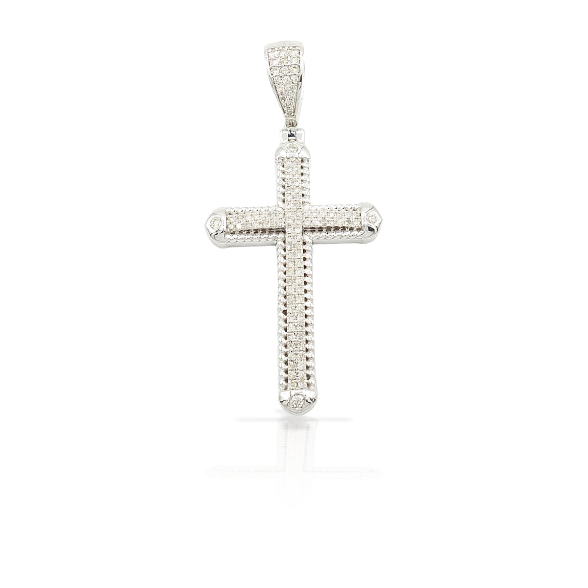 14K Diamond Cross With 0.78 Carats Of Diamonds