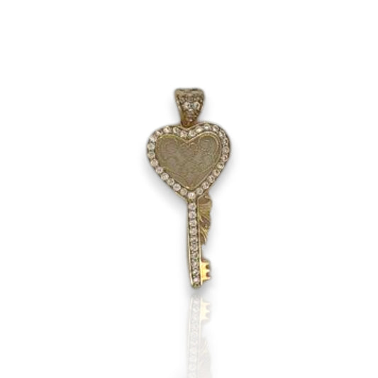 Safe Key "Heart" Pendant - 14K Yellow Gold