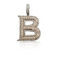 14K Diamond Initial Pendant
