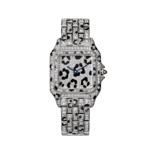 Cartier Panthère de Cartier HPI01721 - Medium model White gold, White gold set with 118 diamonds (0.32 ct) and enamel spots Dial, White gold bracelet set