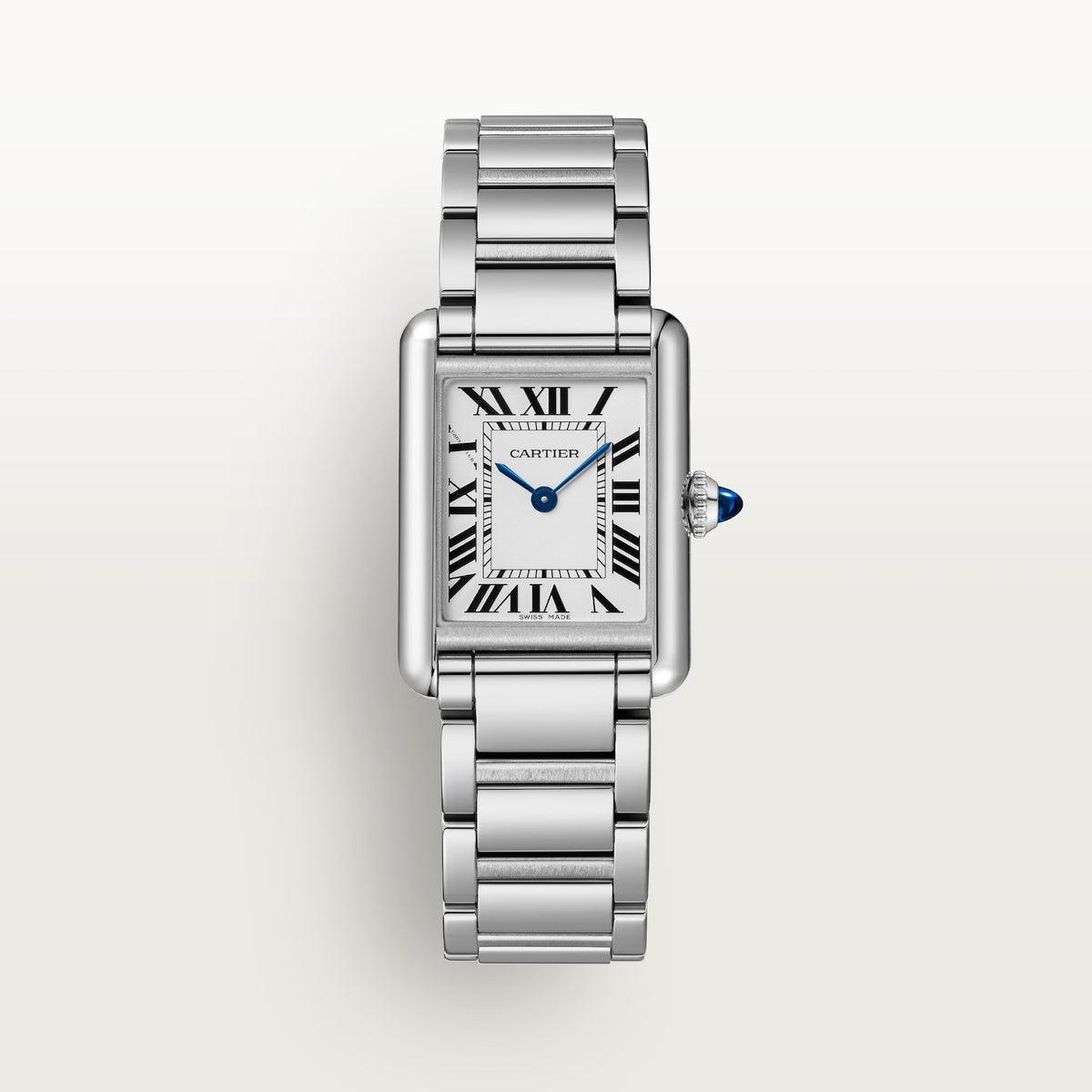 Cartier Tank must SolarBeat™ WSTA0121 - Small model Steel, Silvered Dial, Steel bracelet