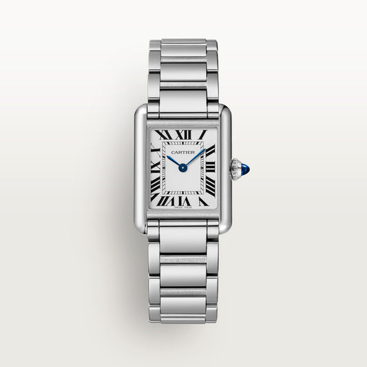 Cartier Tank must SolarBeat™ WSTA0121 - Small model Steel, Silvered Dial, Steel bracelet