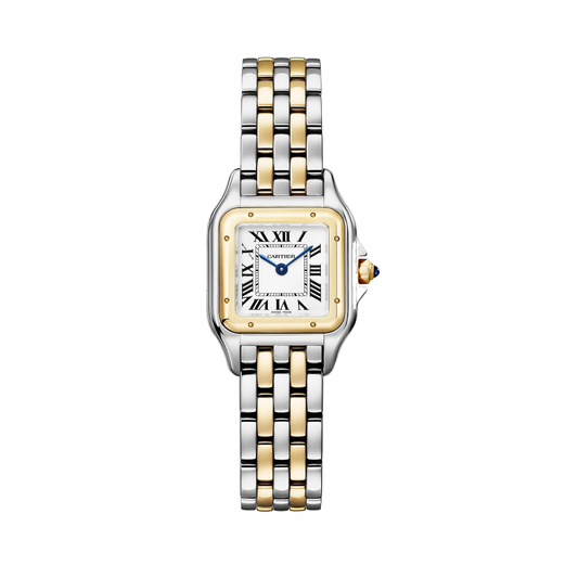 Cartier Panthère de Cartier W2PN0018 - Small model Yellow gold and steel, Silvered Dial, Yellow gold and steel bracelet