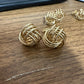 10K Yellow Gold - Love Knot Earrings