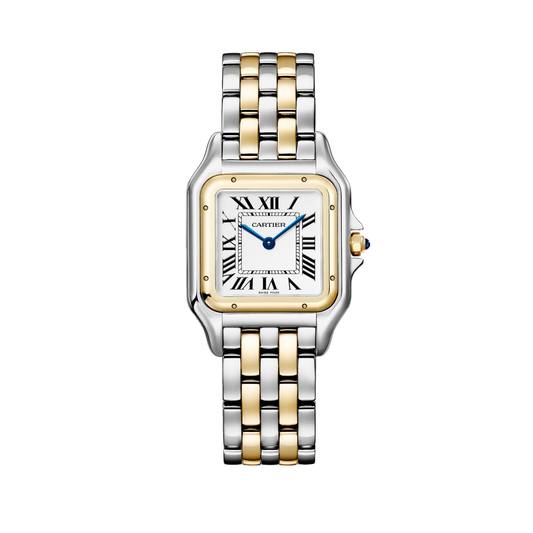 Cartier Panthère de Cartier W2PN0019 - Medium model Yellow gold and steel, Silvered Dial, Yellow gold and steel bracelet