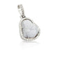 14K White Gold Diamond Buddha With White Jade