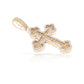 2.0 14K Chrome Diamond Cross With 1.4 Carats Of Diamonds
