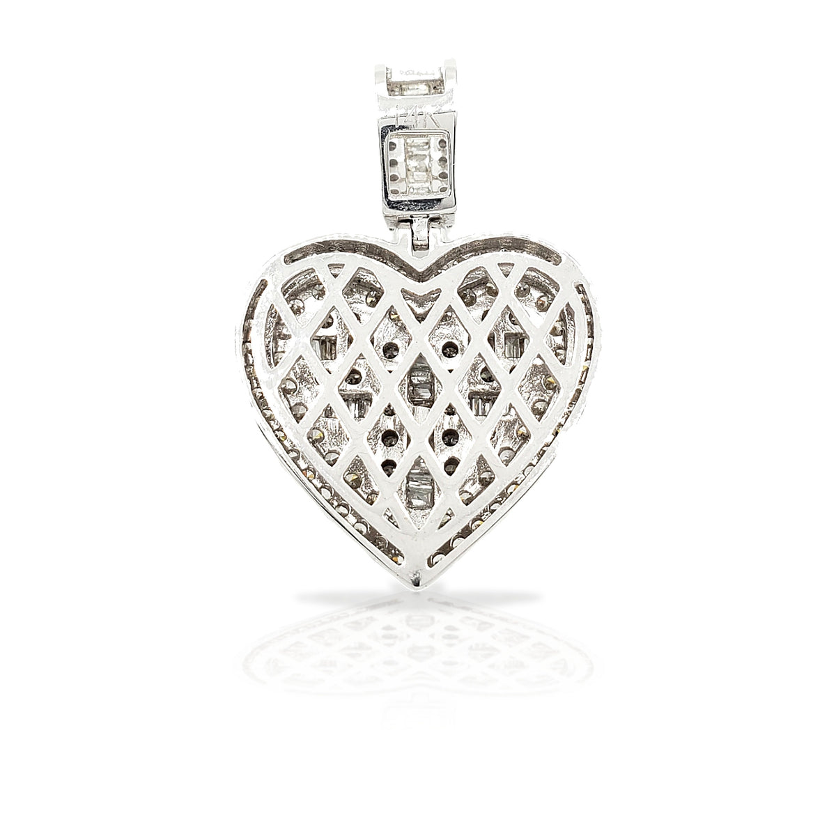14K Baguette Diamond Heart With 1.77 Carats Of Diamonds