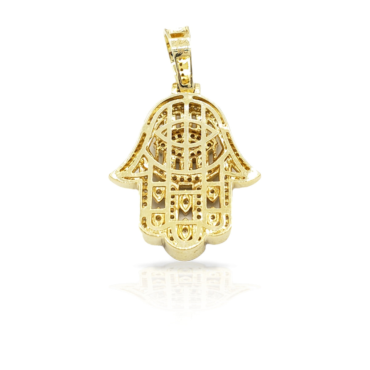 14K Diamond Hamsa With 0.76 Carats Of Diamonds