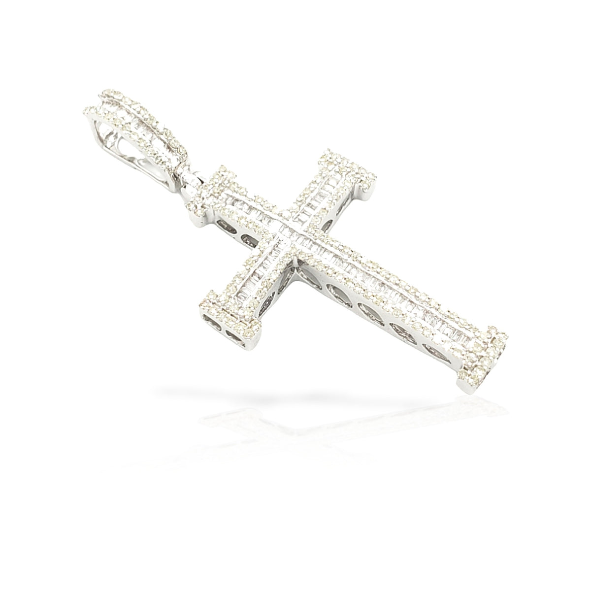2.0 14K Diamond Cross With 1.31 Carats Of Diamonds