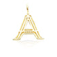 14K Gold Diamond Initial Pendant