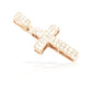 2.0 14K Two Row Diamond Cross With 1.34 Carats Of Diamonds