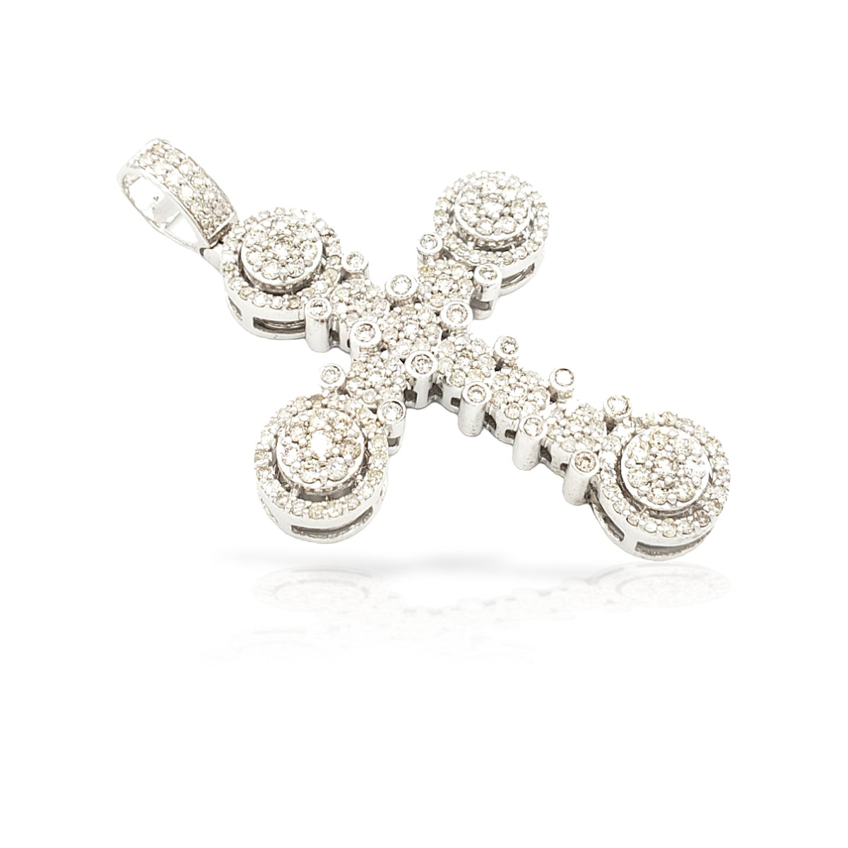 14K Diamond Cross With 2.07 Carats Of Diamonds