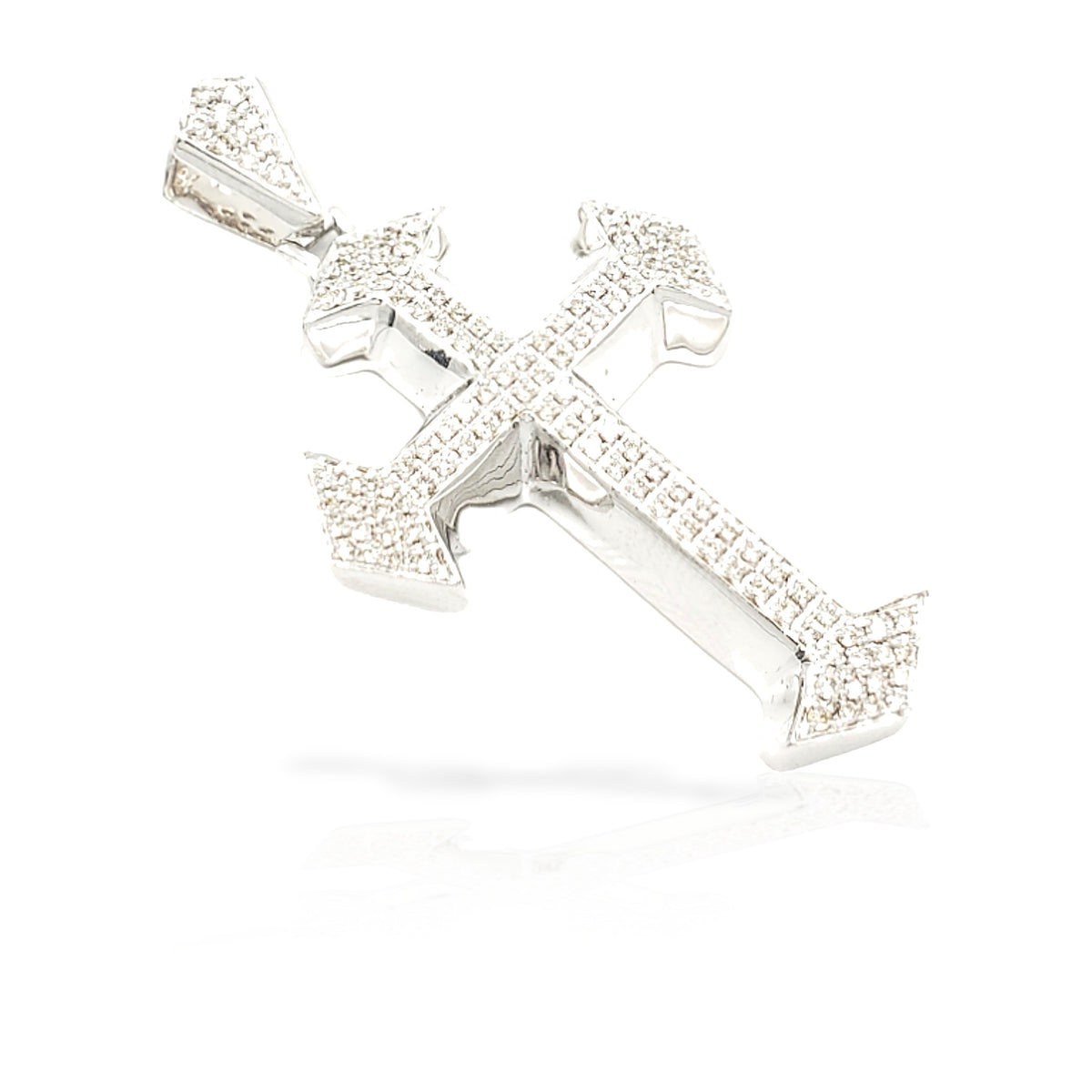 14K Arrow Diamond Cross With 0.71 Carats Of Diamonds