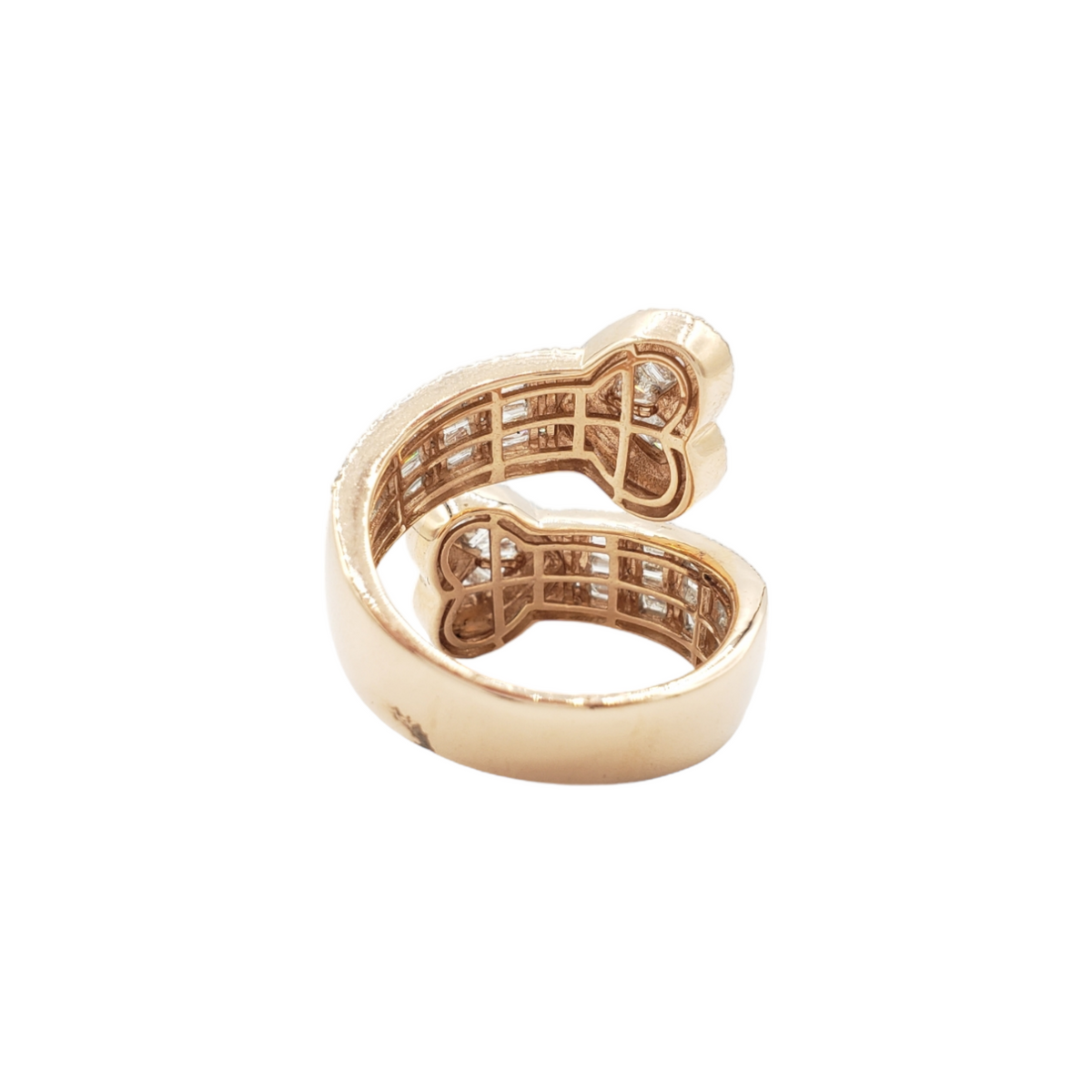14K Gold Heart Baguette Natural Diamond Ring for Men – 2.54 CTW