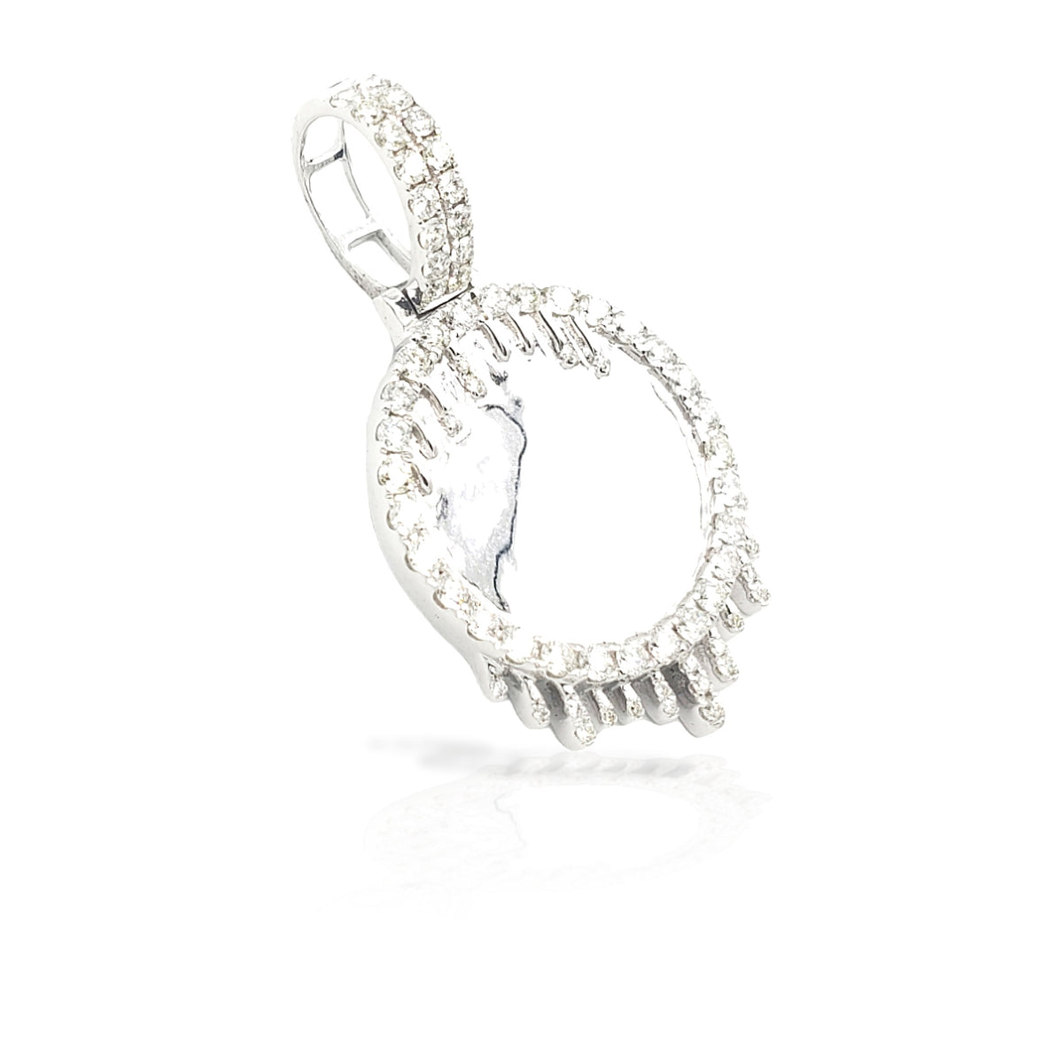 14K Drip Diamond Picture Pendant With 1.40 Carats Of Diamonds