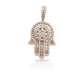 14K Baguette Diamond Hamsa With 3.05 Carats Of Diamonds