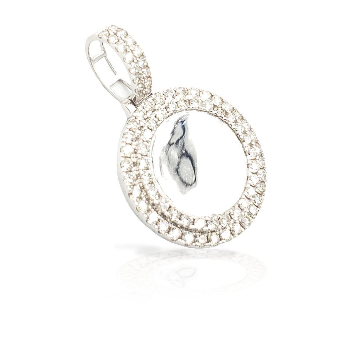 14K 3 Row Diamond Picture Pendant With 2.75 Carats Of Diamonds