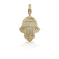 14K Baguette Diamond Hamsa With 4.57 Carats Of Diamonds