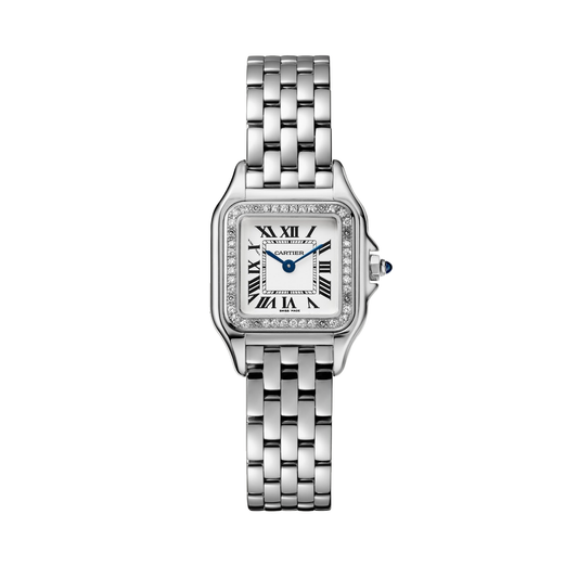 Cartier Panthère de Cartier W4PN0016 - Small model Steel, Silvered Dial, Steel bracelet