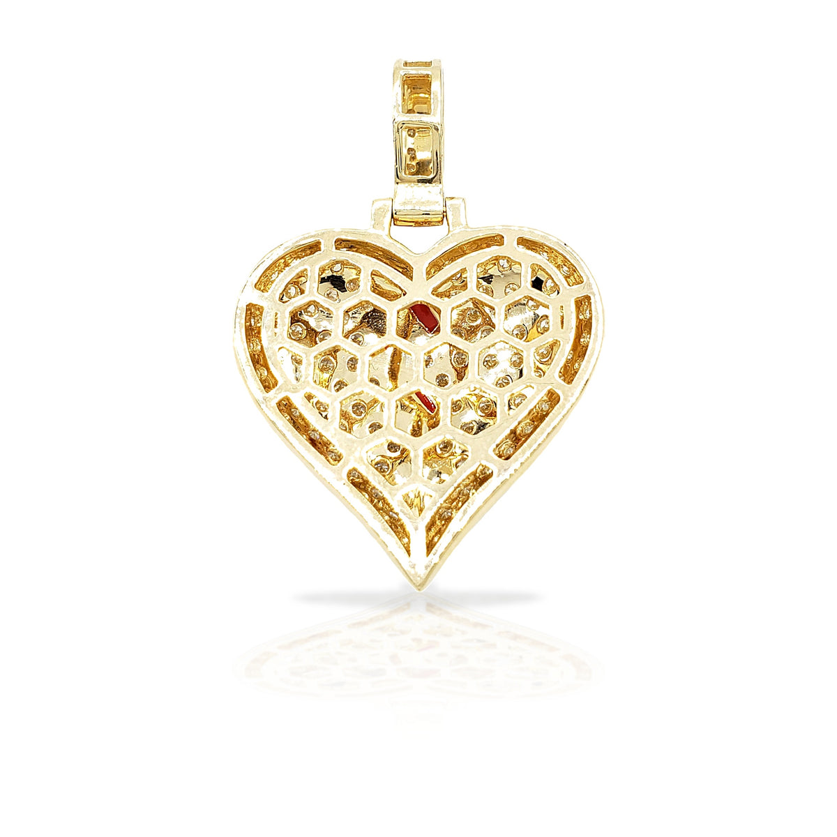 14K Diamond Broken Heart With 2.64 Carats Of Diamonds