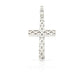14K Three Row Diamond Cross With 1.69 Carats Of Diamonds