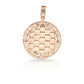 14K Three Row Diamond Picture Pendant With 4.25 Carats Of Diamonds