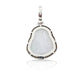14K White Gold Diamond Buddha With White Jade