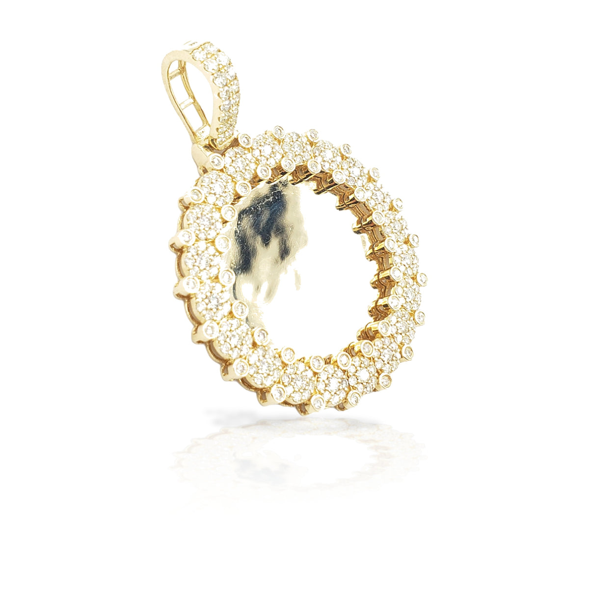 14K Diamond Picture Pendant With 3.40 Carats Of Diamonds
