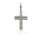 2.0 14K Two Row Diamond Cross With 1.10 Carats Of Diamonds