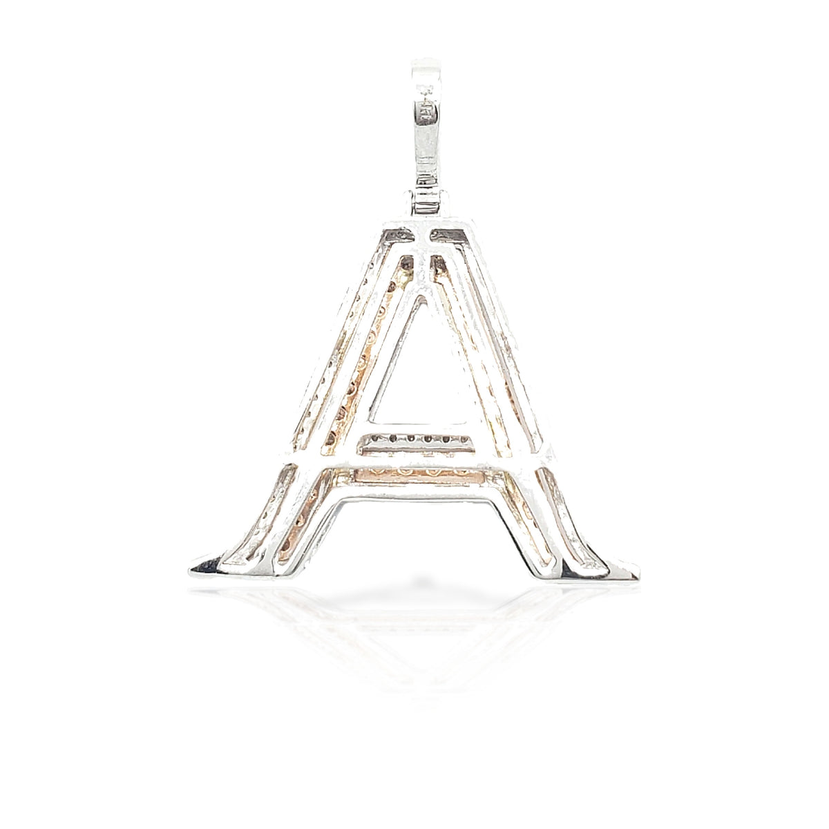 14K Gold Diamond Initial Pendant