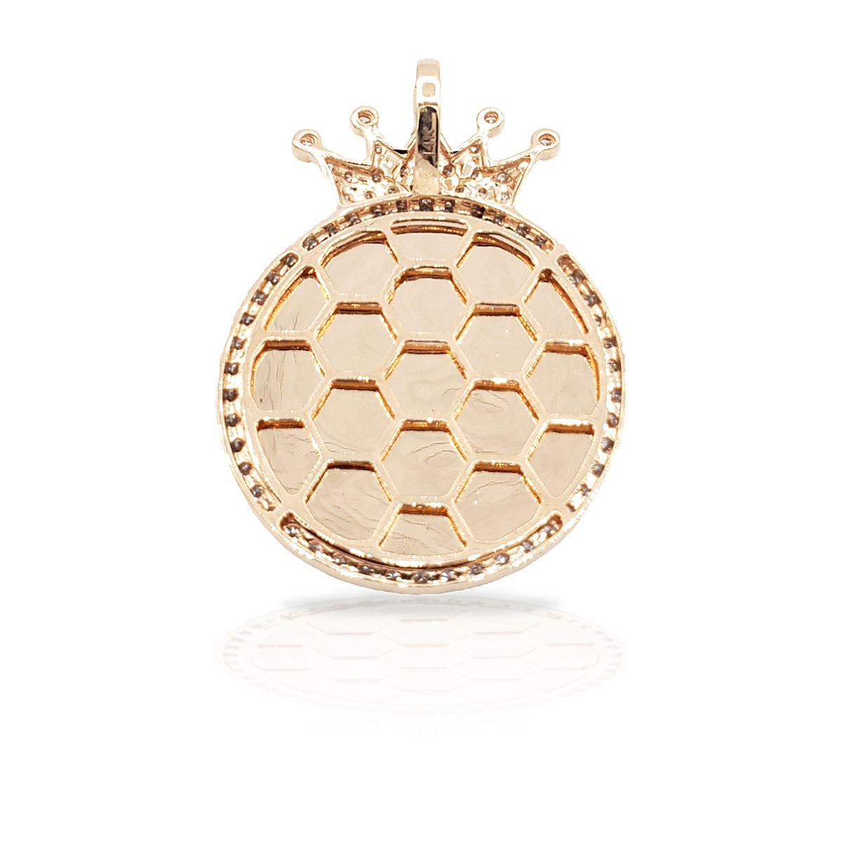 14K Crown Diamond Picture Pendant With 1.45 Carats Of Diamonds