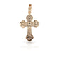 2.0 14K Chrome Diamond Cross With 1.4 Carats Of Diamonds