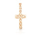 2.0 14K Two Row Diamond Cross With 1.34 Carats Of Diamonds
