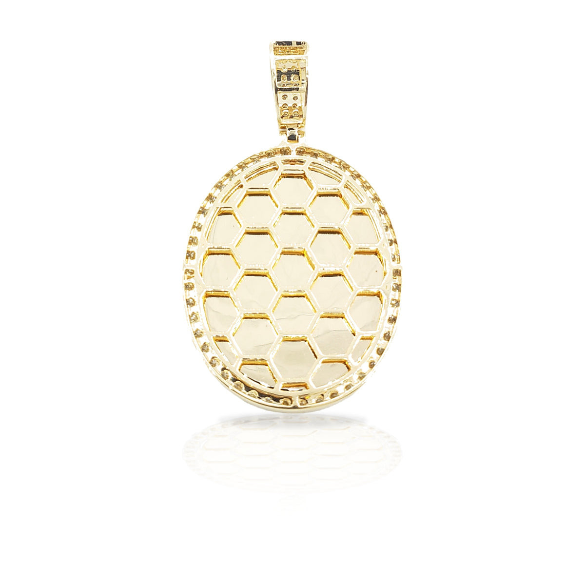 14K Oval Diamond Picture Pendant With 2.01 Carats Of Diamonds