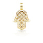 14K Baguette Diamond Hamsa With 2.44 Carats Of Diamonds