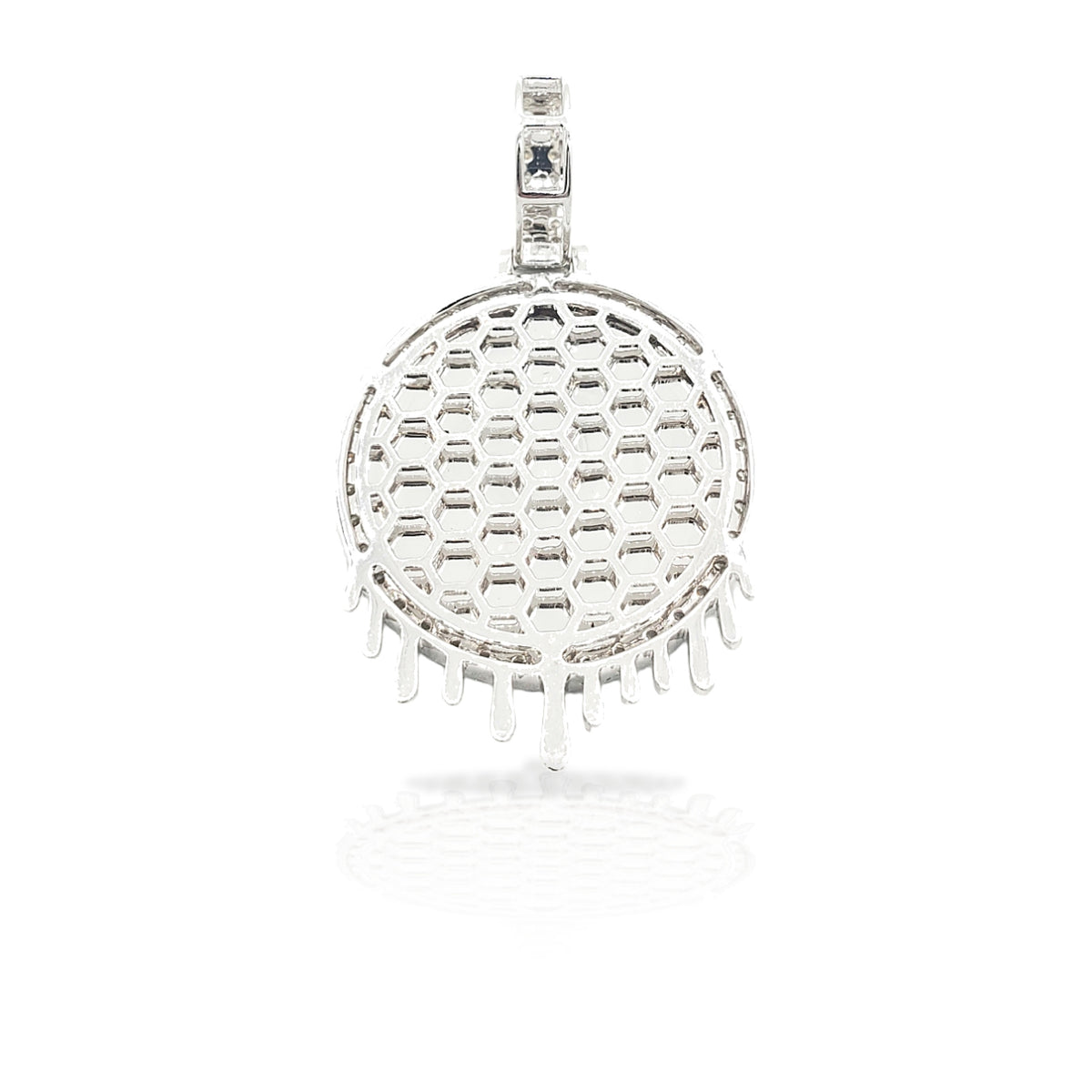14K Drip Diamond Picture Pendant With 2.50 Carats Of Diamonds