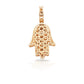 14K Eye Diamond Hamsa With 0.84 Carats Of Diamonds