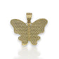 Butterfly Cz Pendant - 10K Yellow Gold