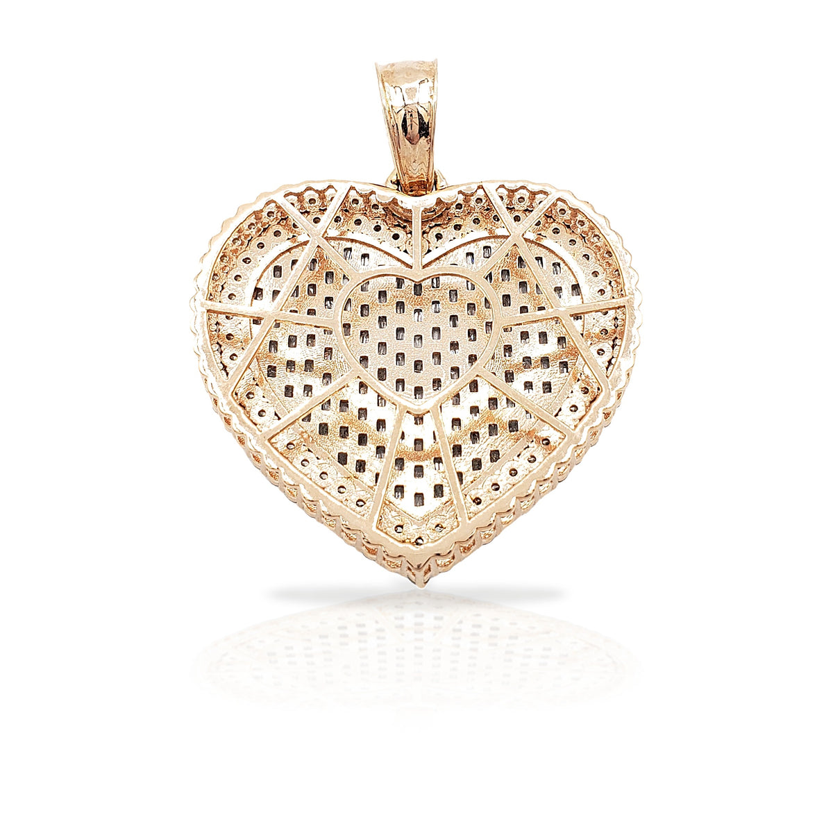 14K Baguette Diamond Heart With 4.23 Carats Of Diamonds