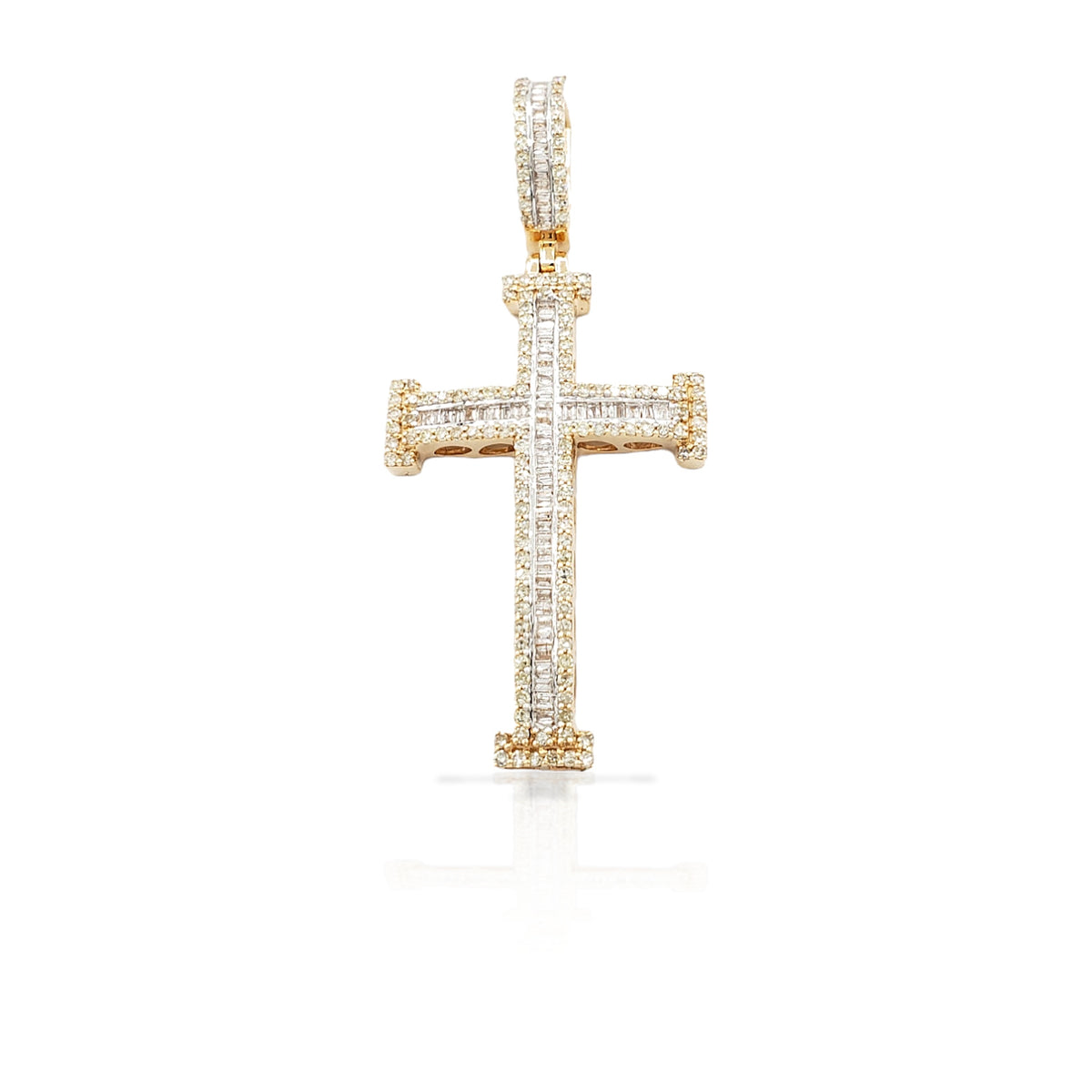 2.0 14K Diamond Cross With 1.31 Carats Of Diamonds