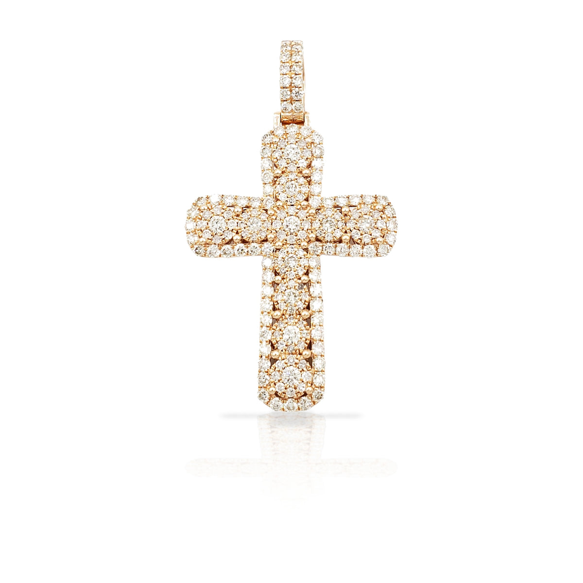 14K Diamond Cross With 2.90 Carats Of Diamonds