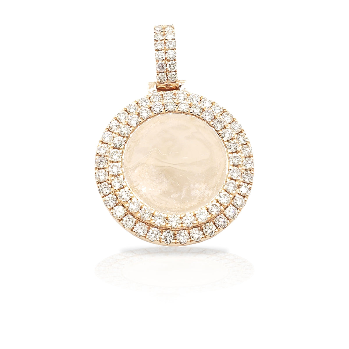 14K 3 Row Diamond Picture Pendant With 2.75 Carats Of Diamonds