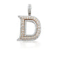 14K Diamond Initial Pendant