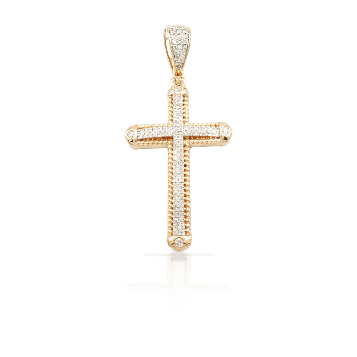 14K Diamond Cross With 0.78 Carats Of Diamonds