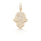 14K Baguette Diamond Hamsa With 4.57 Carats Of Diamonds