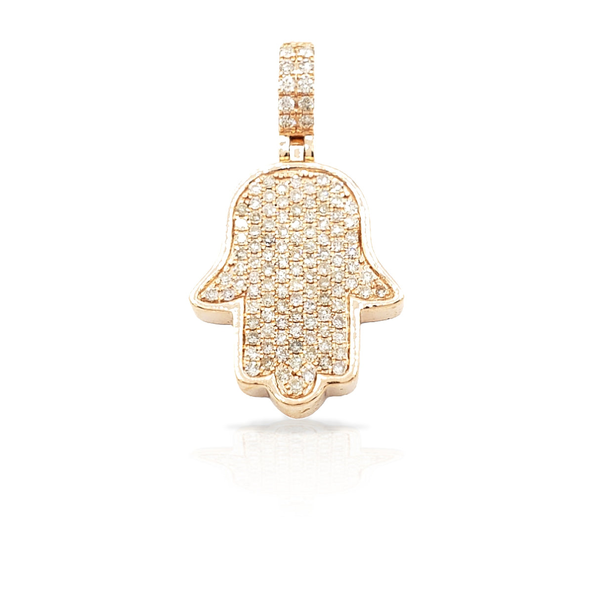 14K Diamond Hamsa With 1.03 Carats Of Diamonds