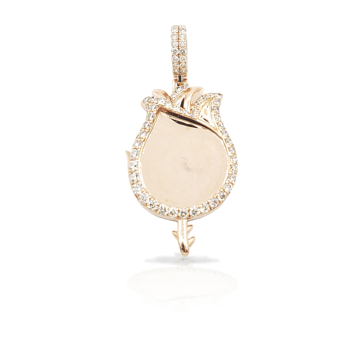 14K Flame Diamond Picture Pendant With 1.95 Carats Of Diamonds