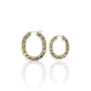 Hoop Round Twisted Earrings - 10K Yellow Gold